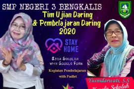 Belajar kreatif secara daring, SMP 3 Bengkalis terapkan Padlet sebagai sistem pembelajaran