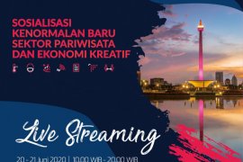 Kemenparekraf menayangkan sosialisasi normal baru parekraf lewat youtube