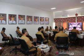 Pemkab HSS ikuti vidcon pengumuman lomba inovasi daerah "New Normal"