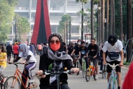 GBK dipadati masyarakat yang berolahrga di akhir pekan