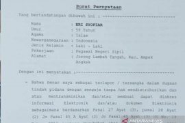 Tersangka dugaan pencemaran nama baik dan ujaran kebencian layangkan surat permintaan maaf pada Mulyadi