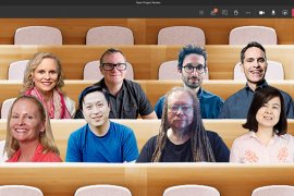 Fitur anyar Microsoft Team pertemukan peserta video call di satu tempat