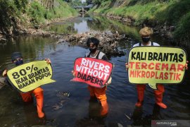 Sungai brantas tercemar popok bayi