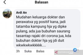 Karena berkomentar di FB, pemilik akun Ardi An dilaporkan IDI dan PPNI Tapin