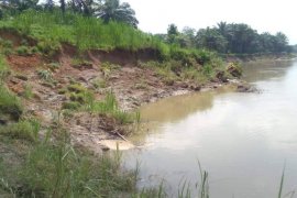 Warga Desa Stungkit Wampu berharap tebing runtuh diperbaiki