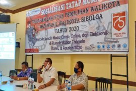 KPU Sibolga sosialisasi tahapan lanjutan Pilkada kepada awak media