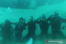 Sambut HUT RI, Sembilan penyelam kibarkan bendera merah putih di bawah laut