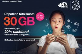 3 hadirkan kuota 30GB dukung pembelajaran jarak jauh