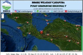 Gempa magnitudo 5,7 melanda Papua tidak berpotensi menimbulkan tsunami