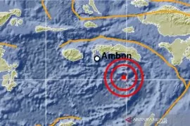 Gempa magnitudo 6,2 guncang Laut Banda