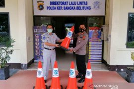 Jasa Raharja Babel Serahkan Bantuan Alat Keselamatan Lalu Lintas