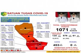 Akumulasi pasien sembuh dari COVID-19 di Palangka Raya capai 81,79 persen