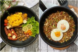Tips masak telur orak-arik "pluffy" berbentuk karakter lucu