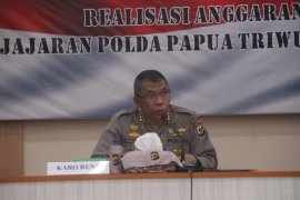 Karo Rena Polda Papua pimpin rapat monev anggaran 2020