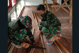 Cegah COVID-19, Satgas TMMD saat bekerja tetap gunakan masker