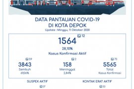 Jumlah pasien sembuh dari COVID-19 di Depok capai 3.843 orang