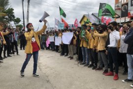 Mahasiswa di Inhil demo tolak OmnibusLaw