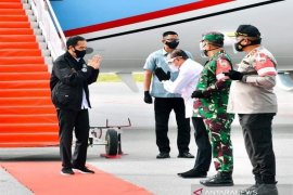 Tiba Bandara Silangit, Jokowi langsung ke lokasi "food estate" Humbahas