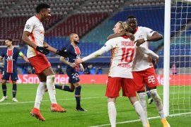 RB Leipzig bangkit dan membalikkan keadaan, tekuk sembilan pemain PSG 2-1