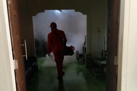 Cegah demam berdarah dengue petugas lakukan pengasapan