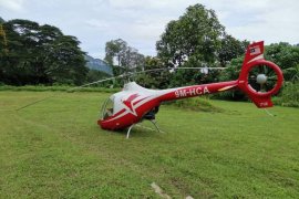 Dua helikopter tabrakan, dua orang meninggal