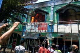 Toko elektronik Pasar Larangan Sidoarjo  terbakar