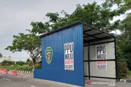 Bilik sterilisasi kendaraan virus corona di Penajam belum berfungsi
