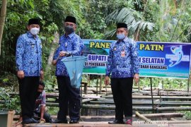 22 keramba jala ikan patin Pokdakan Sumber Rezeki dipanen