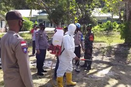 Satgas Covid-19 Tambelan lakukan penyemprotan disinfektan