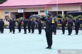 Brimob Polda Sumsel perkuat  pengamanan pilkada tujuh kabupaten