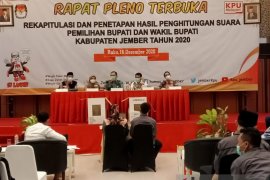 Pilkada Jember: Rekapitulasi suara baru selesaikan 12 kecamatan