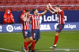 Dua gol Suarez bawa Atletico  kembali ke jalur kemenangan