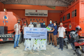 Peduli korban bencana kebakaran Kotabaru, Telkom bagikan bantuan kemanusiaan