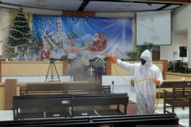 PMI Jember disinfeksi gereja jelang Natal