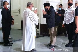 Menag Yaqut Cholil Quomas hadiri misa Natal di Gereja Blenduk Semarang