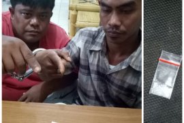 Polsek Salapian Langkat tangkap dua tersangka warga Bahorok pemilik sabu-sabu