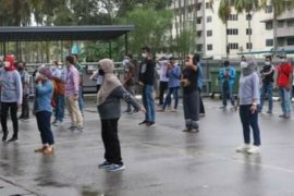 KJRI Kuching ajak Pekerja Migran Indonesia senam "Dangdutan"