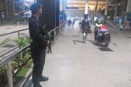Tim Gegana Polda Sumut bantu pengamanan di Bandara Kualanamu
