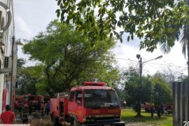 Gedung asrama UMSU  terbakar