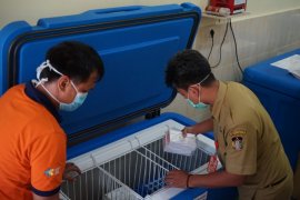 Sebanyak 3.680 dosis vaksin COVID-19 tersimpan di Gudang Farmasi Kota Kediri