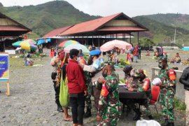 Kodim 1714 Puncak jaya gelar operasi pendisiplinan protokol kesehatan