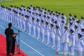 Pelantikan kepala desa di stadion Galuh