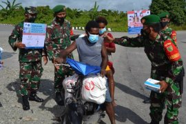 Kodim Mimika gelar penegakkan disiplin protokol kesehatan untuk warga