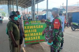 Kodim Yapen Waropen operasi penegakkan protokol kesehatan