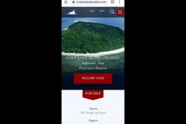 Gili Tangkong Lombok Barat dijual di situs online