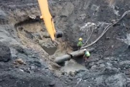 Perbaikan pipa PDAM bocor di Karangpilang Surabaya rampung