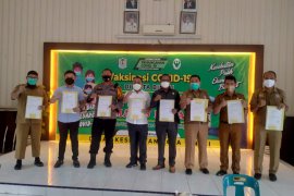 Kapolres Binjai di vaksinasi COVID-19