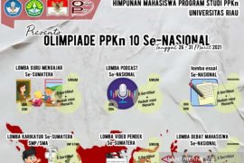 Olimpiade PPKn UNRI ke-10 digelar 26-31 Maret secara daring, ini perlombaannya