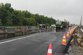 Jalur pengganti di tol Cipali KM 122 rampung contraflow dihentikan