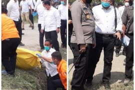 Kapolres Binjai saksikan olah TKP kasus pembunuhan sepasang suami istri